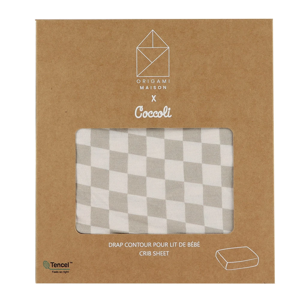 Drap Contour pour Lit de Bébé - Carreaux