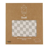 Drap Contour pour Lit de Bébé - Carreaux