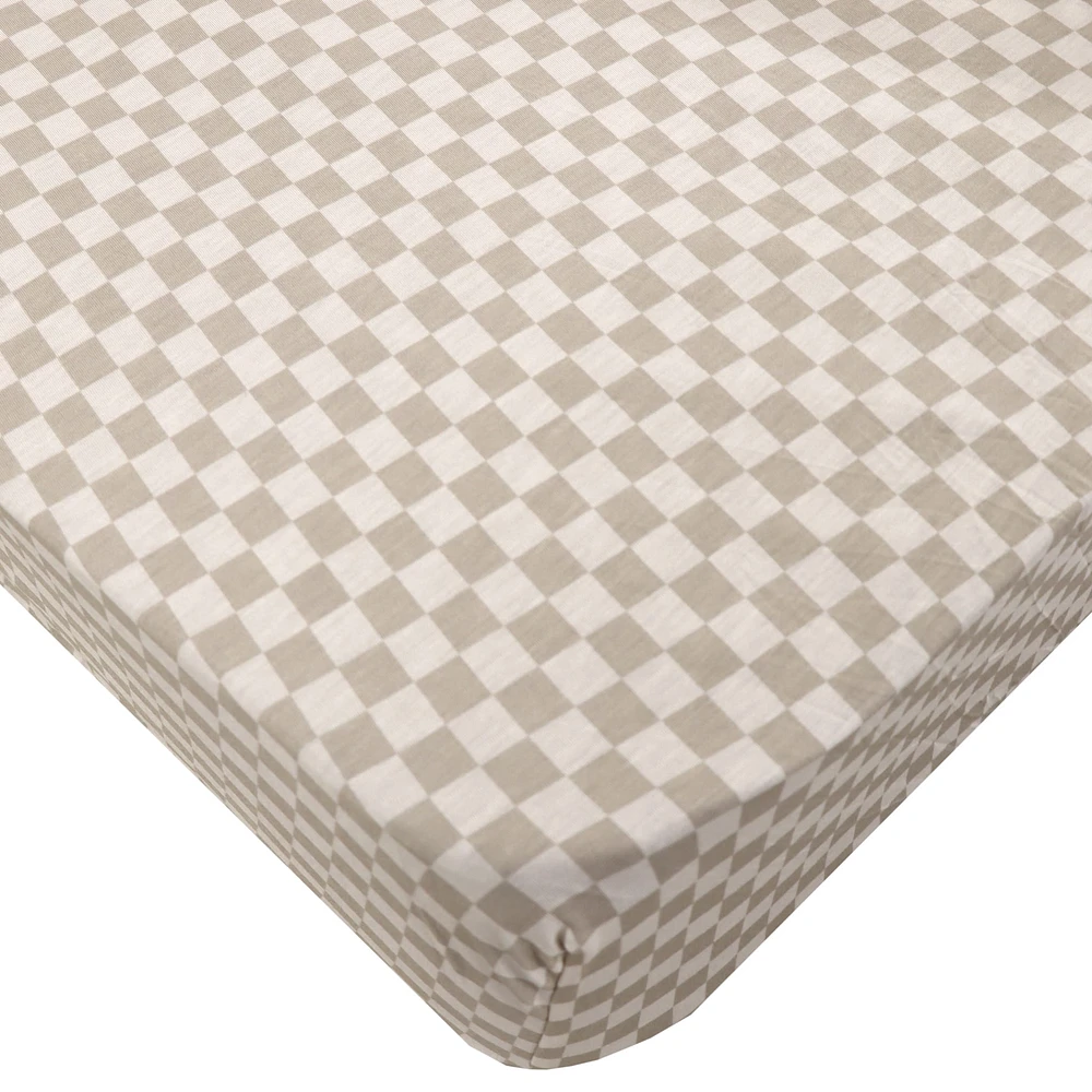 Drap Contour pour Lit de Bébé - Carreaux