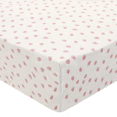 Drap Contour pour Lit de Bébé - Fraises