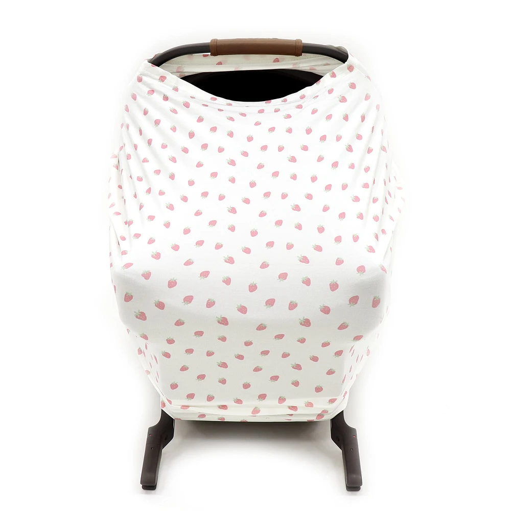 Housse 3-en-1 Siège d'Auto et Foulard d'Allaitement  - Fraises