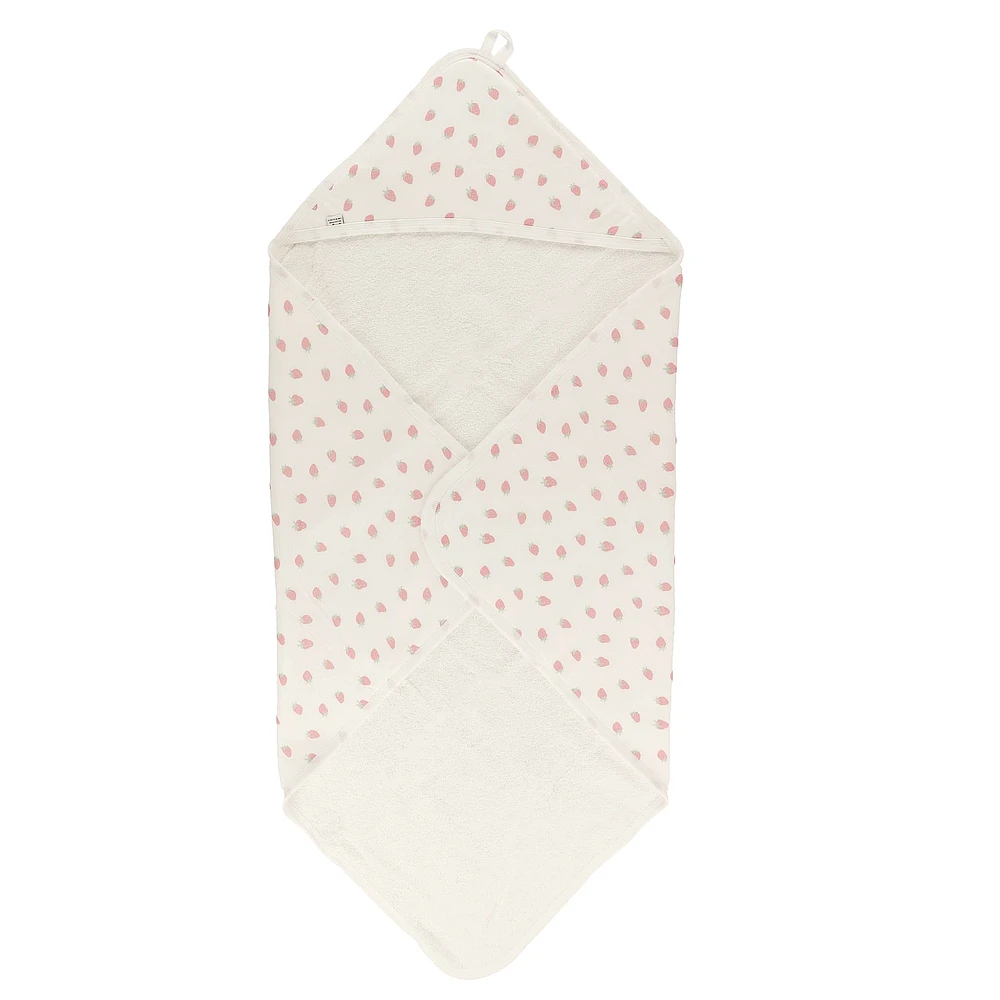 Serviette de Bain à Capuchon et Gant - Fraises