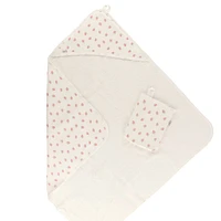 Serviette de Bain à Capuchon et Gant - Fraises