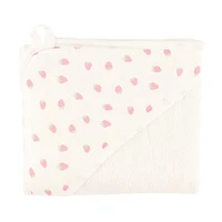 Serviette de Bain à Capuchon et Gant - Fraises
