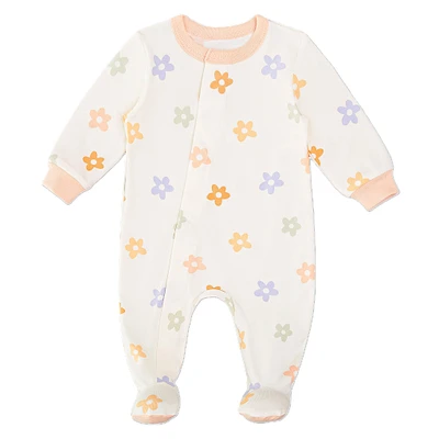 Pyjama Magnétique Fleurs Prématuré-12mois