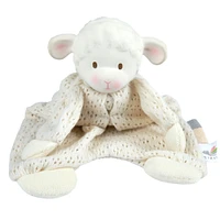 Bahbah the Lamb Baby Lovey with Organic Natural Rubber Teether