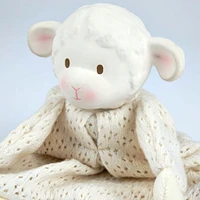 Bahbah the Lamb Baby Lovey with Organic Natural Rubber Teether