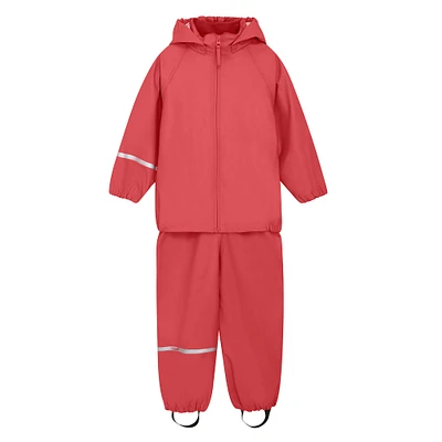Solid PU Rainwear Set 2-4y
