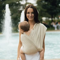 Snug Baby Wrap In Mint Fiber - Sand