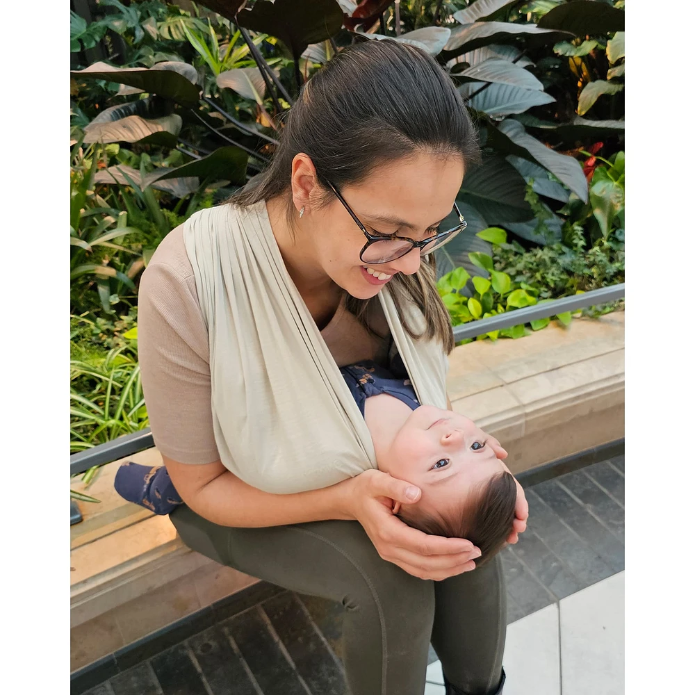 Snug Baby Wrap In Mint Fiber - Sand