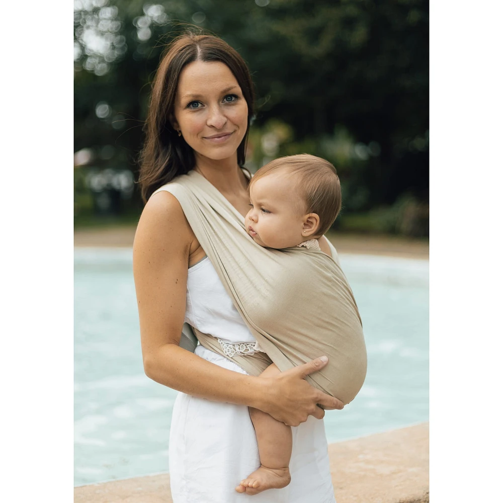 Snug Baby Wrap In Mint Fiber - Sand