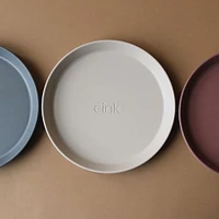 Assiette en Bambou Paquet de 3 - Fog/Beet/Océan