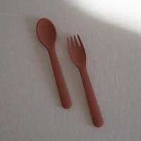Cuillère et Fourchette en Bambou - Brick