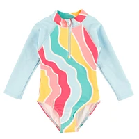 Colored Wave UV Swimsuit 2-12y