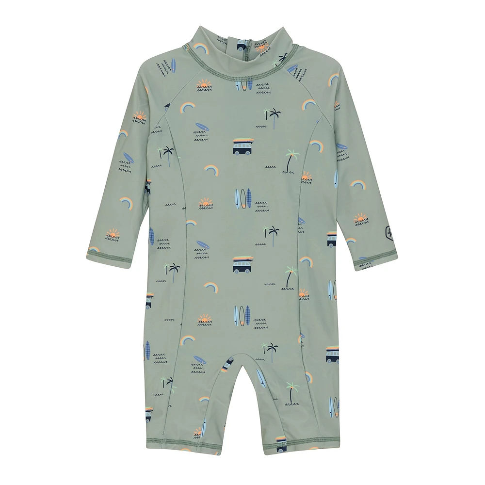 Beach Print UV Swimsuit 2-4y