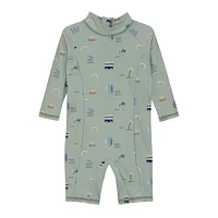 Beach Print UV Swimsuit 2-4y