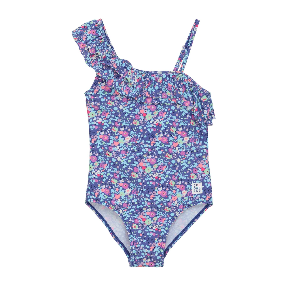 Flower AOP UV Swimsuit 4-12y