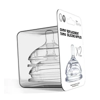 Natural Silicone Nipple 0-3m - Slow Flow