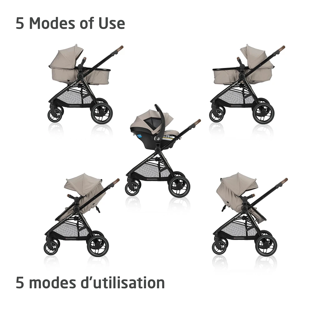 Zelia Luxe 5-in-1 Modular Travel System - New Hope Tan