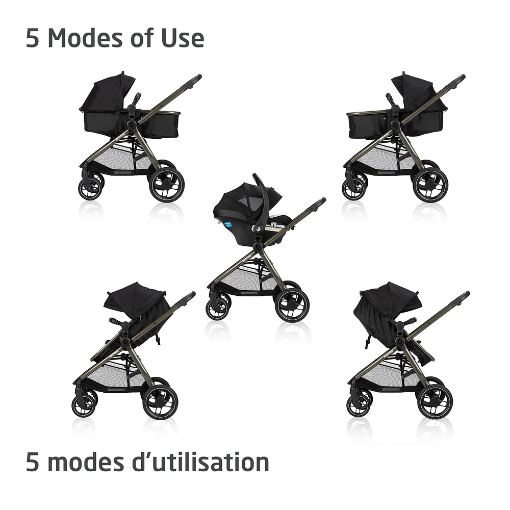 Système de Voyage Zelia Luxe 5 en 1 - New Hope Black