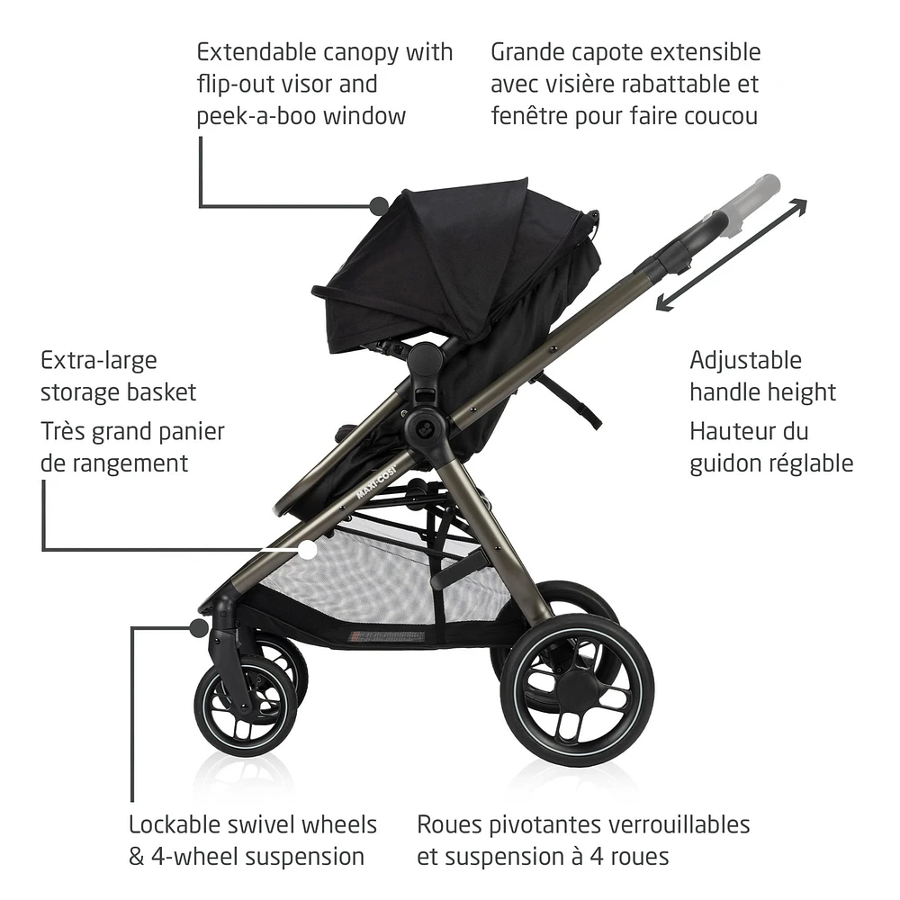 Système de Voyage Zelia Luxe 5 en 1 - New Hope Black