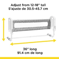 Top-of-Mattress Bed Rail - Grey
