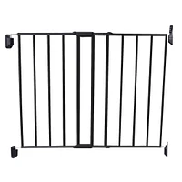 Barrière en métal extensible Haut des escaliers - Noir