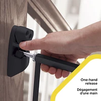 Barrière en métal extensible Haut des escaliers - Noir