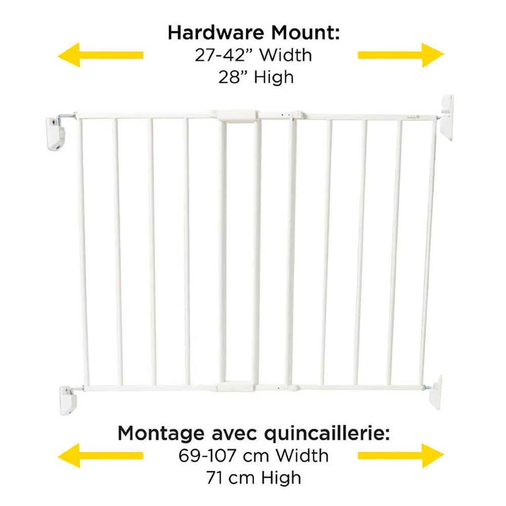 Top of Stairs Expanding Metal Gate - White