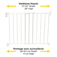 Top of Stairs Expanding Metal Gate - White
