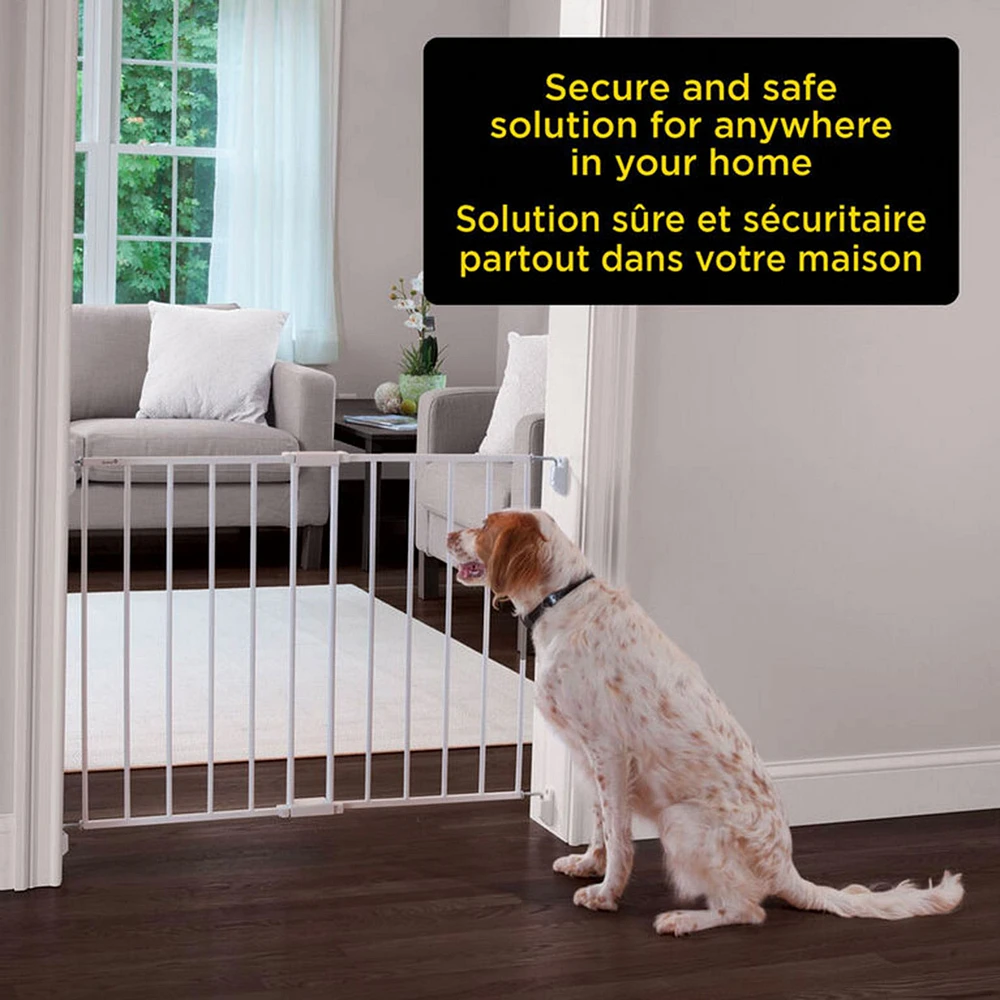 Top of Stairs Expanding Metal Gate - White