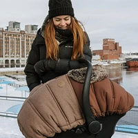 Housse de Siège d'Auto Hiver - Collection Laine - Choco