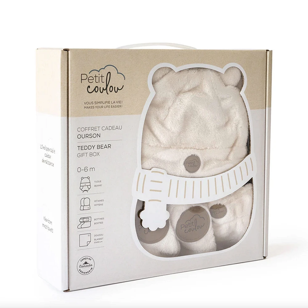 Teddy bear gift box for baby (4 accessories