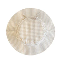 Sun hat Gingham 0-6m - Cream Beige