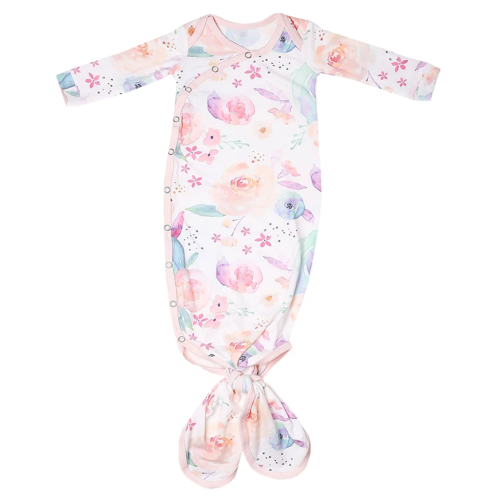 Knotted Gown 0m+ - Bloom Flower