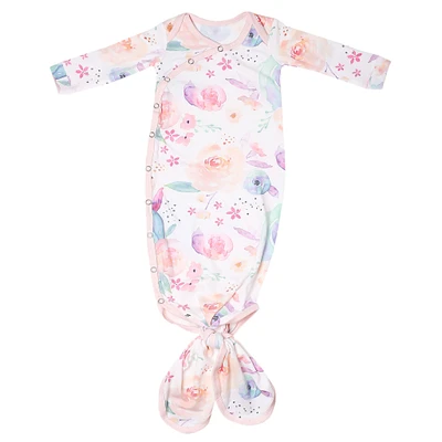 Knotted Gown 0m+ - Bloom Flower
