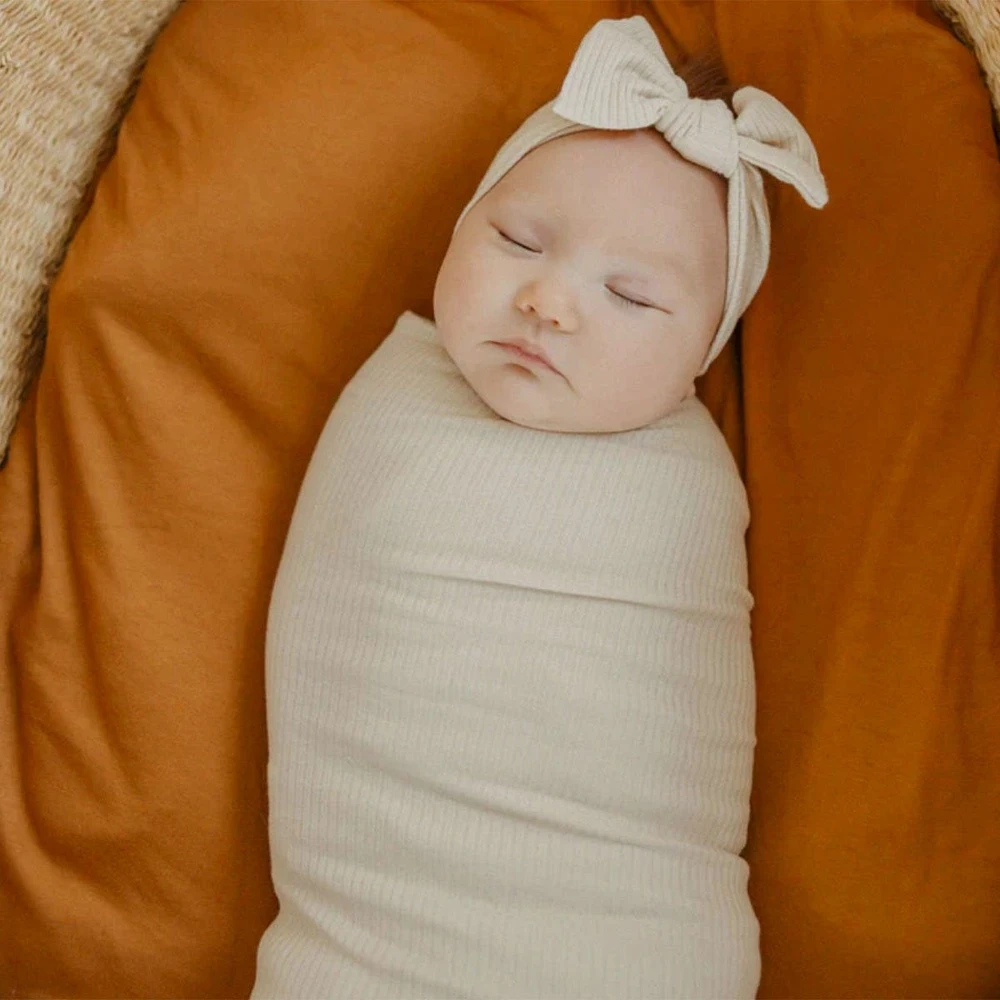 Rib Knit Blanket - Moonstone 