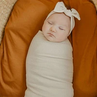Rib Knit Blanket - Moonstone 