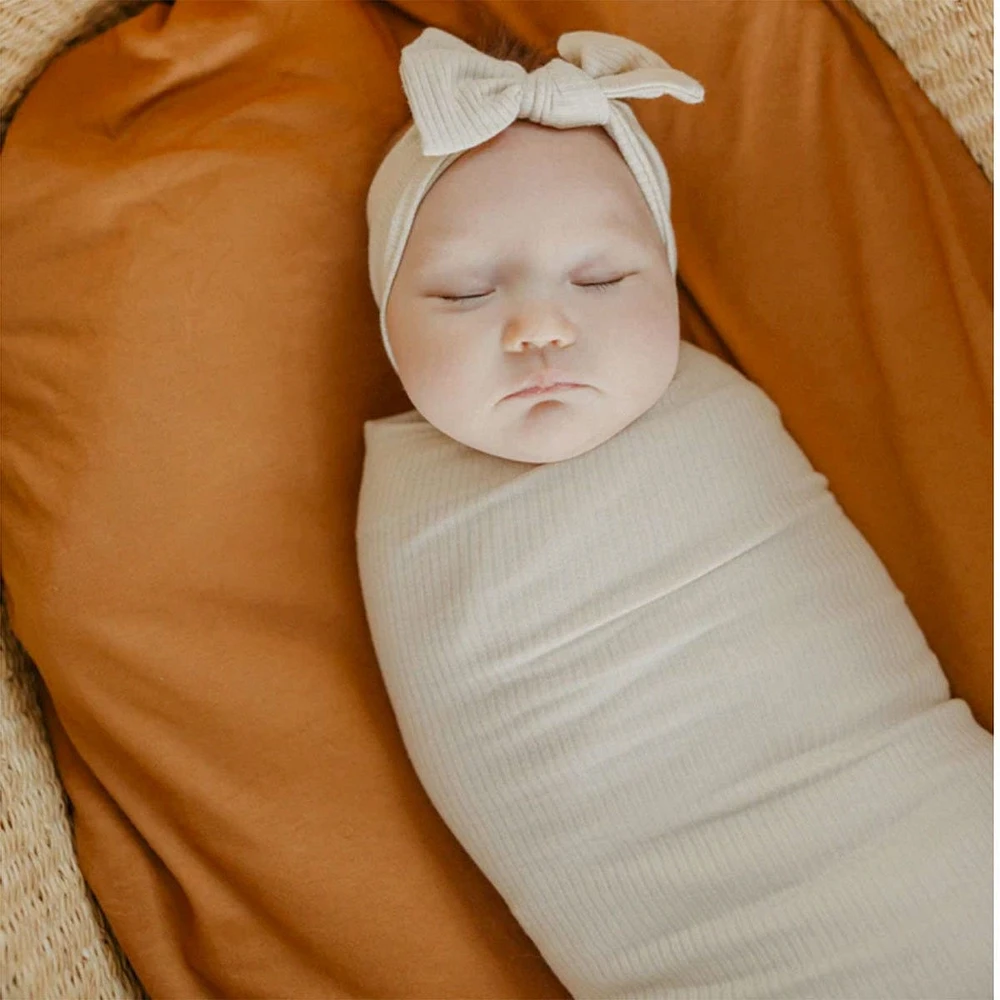 Rib Knit Blanket - Moonstone 