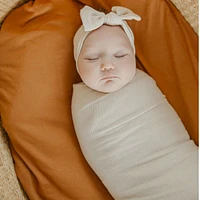 Rib Knit Blanket - Moonstone 