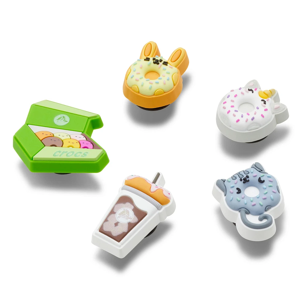 Paquet de 5 Jibbitz Cafe et Beignes