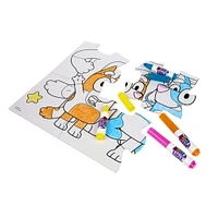 Crayola Colour & Erase Reusable Puzzle Set, Bluey
