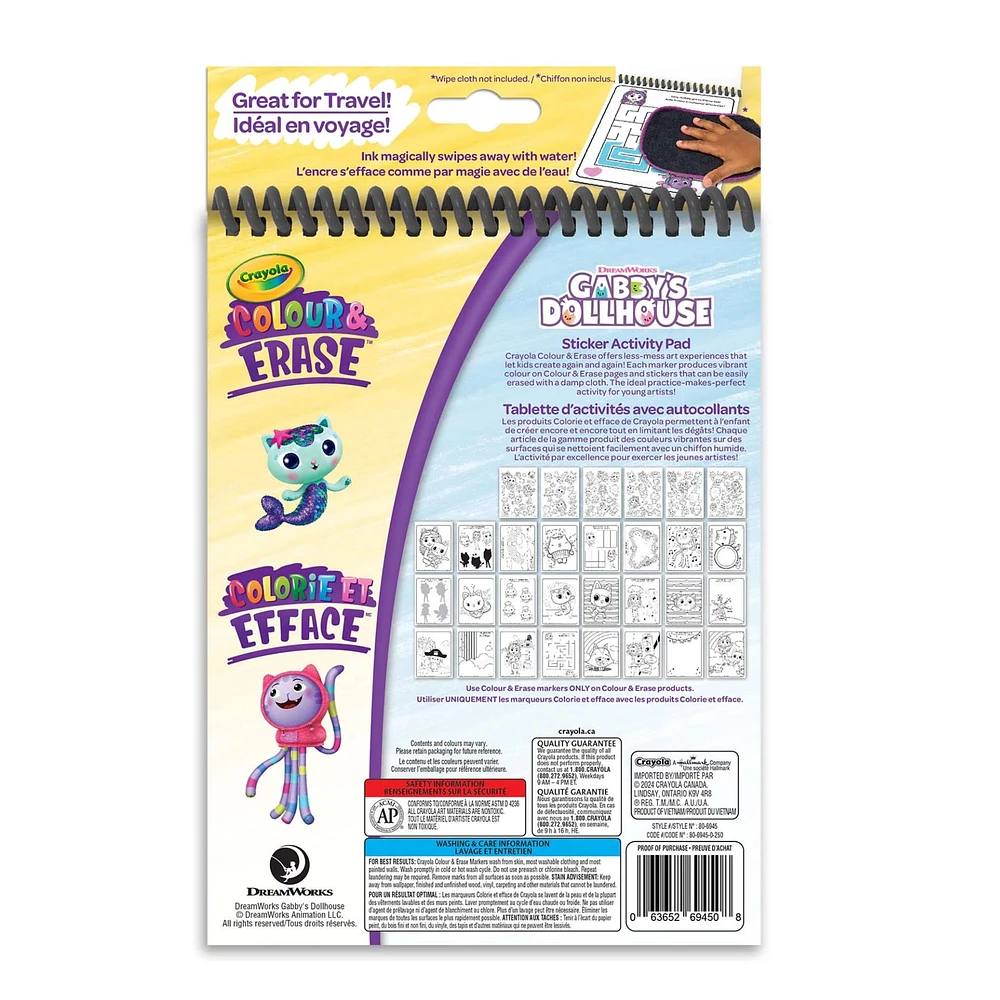 Cahier Colorie Et Efface - Gabby's Dollhouse