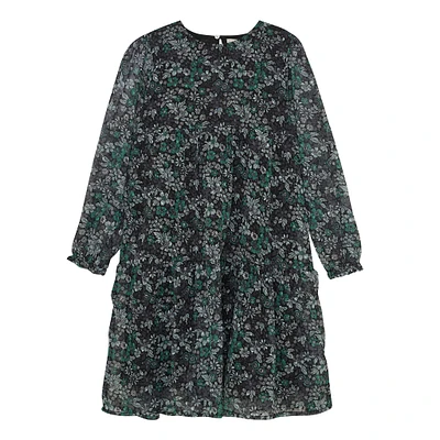 Flower Dobby Dress 7-14y