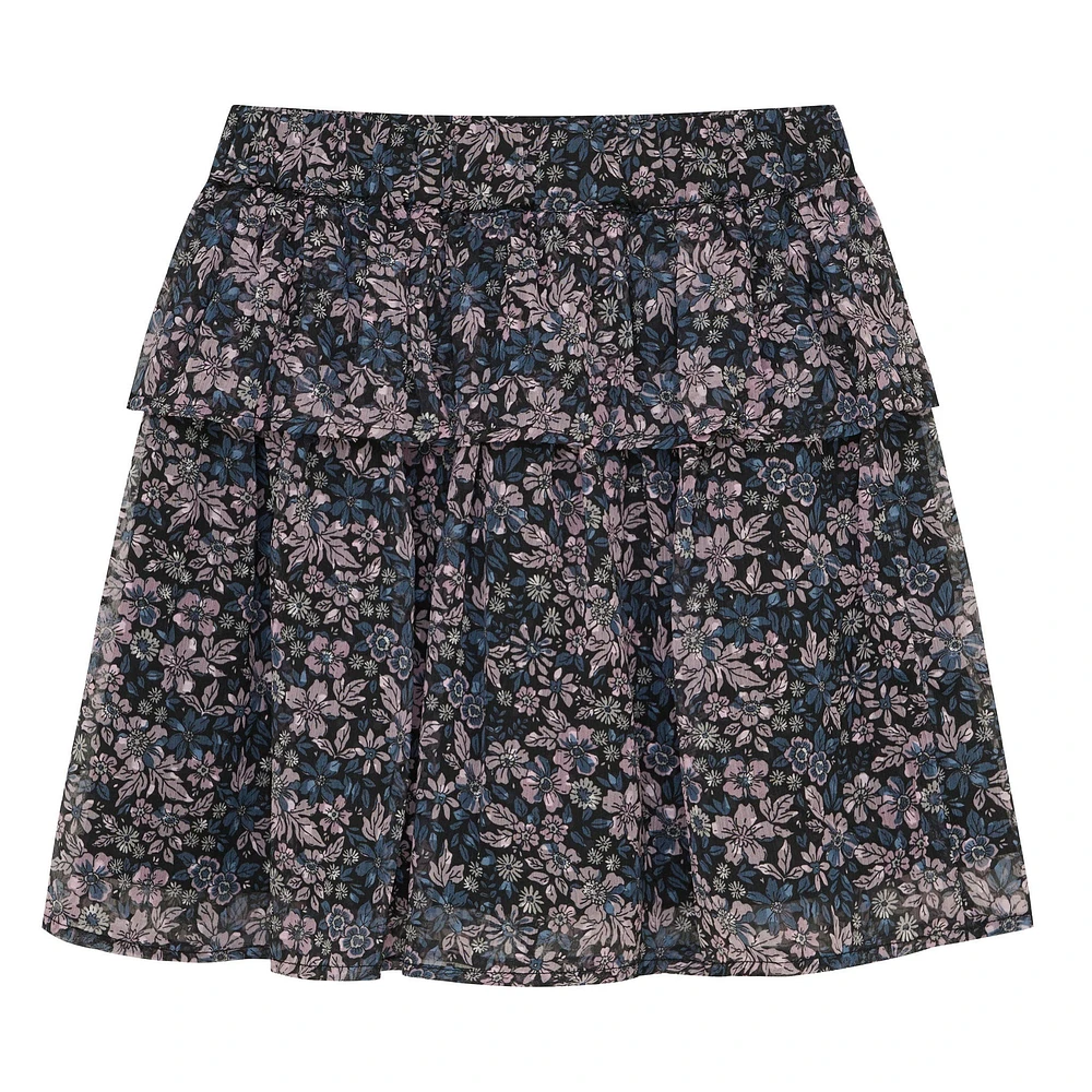 Jupe Dobby Fleurs 7-14ans
