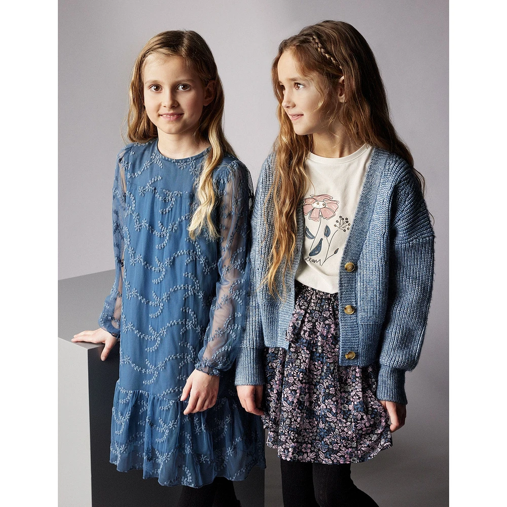 Jupe Dobby Fleurs 7-14ans