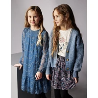 Jupe Dobby Fleurs 7-14ans