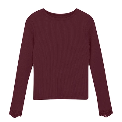 Lace Rib T-shirt 7-14