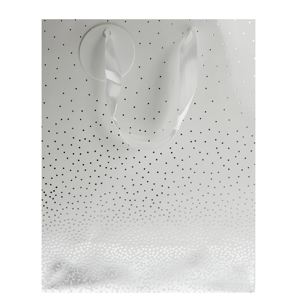 Gift Bag - White Confetti