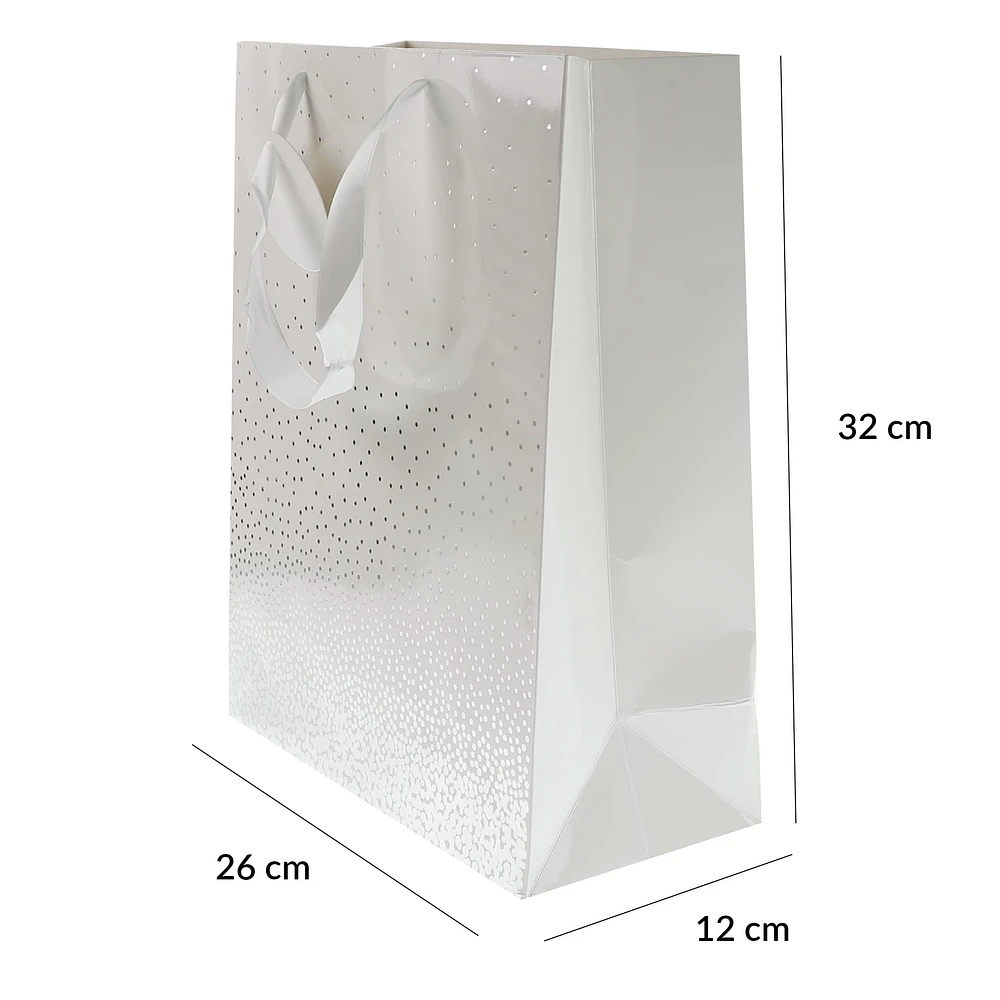 Gift Bag - White Confetti